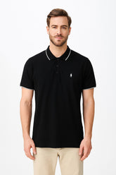 Men’s black Oversized Polo Tee